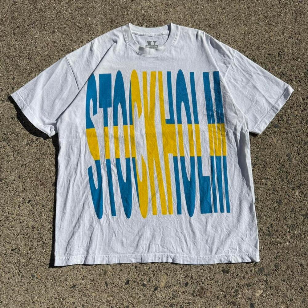 VLONE 'STOCKHOLM' White AWGE X ASAP Rocky Graphic T Shirt